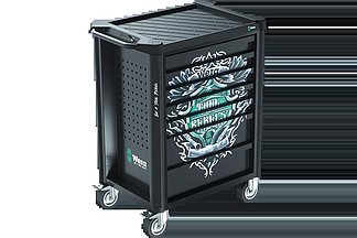 Un carro para las herramientas del taller exclusivo en el diseño tipo “Tool Rebel“.