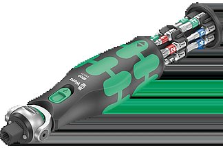 La carraca Zyklop Pocket con recámara de puntas: tan compacta que se puede guardar en el bolsillo del pantalón.