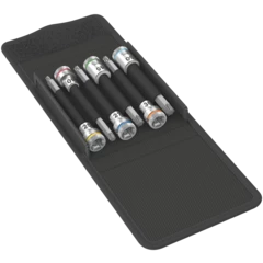 8767 B TORX® HF 1 Juego de vasos de punta Zyklop TORX®, de arrastre de 3/8", con función de retención, 6 piezas