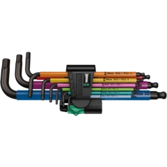 950/9 Hex-Plus Multicolour 1 Juego de llaves acodadas métricas, BlackLaser, 9 piezas