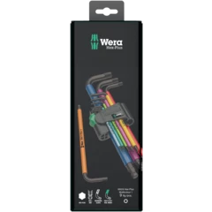 950/9 Hex-Plus Multicolour 1 SB Juego de llaves acodadas métricas, BlackLaser, 9 piezas